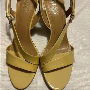 Sling back wedge sandals